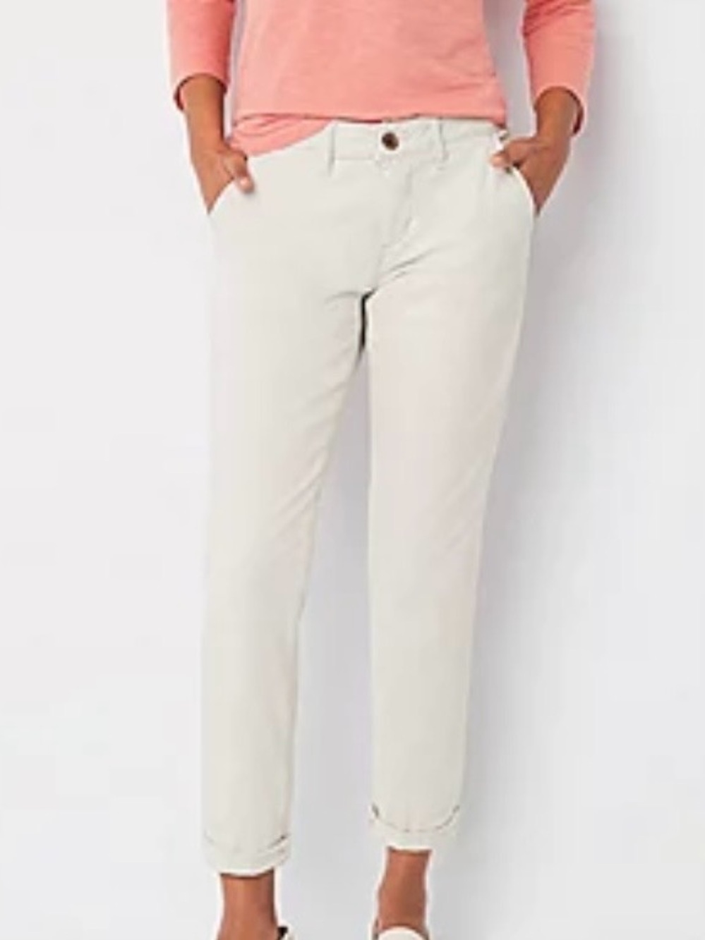 White High Rise Cropped Jeans, 8